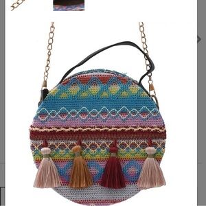 Embroidery Pink Faux Leather Mini Bag